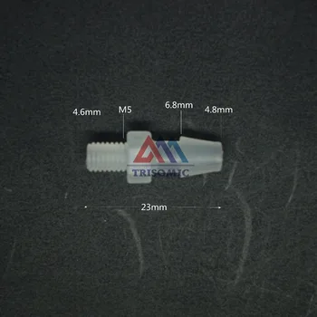 Директен съединител 4,8 мм-M5 Пластмасов фитинг за тръба Остър конектор с резба Материал PP Аквариум за рибки Airline Aquarium