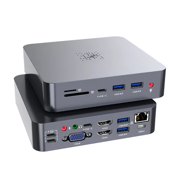 Докинг станция за лаптоп USB C, dual monitor, dual HDMI адаптер-хъб за Mac MacBook Pro