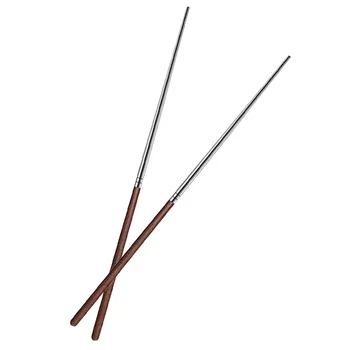 Дълги пръчици за хранене с дървена дръжка за готвене китайски хот-потов и спагети