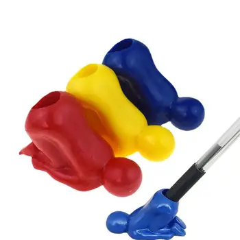 Държач за молив за дупето, на новост, държач за молив за маса, 3 бр., забавен творчески трицветна слот за дръжка във формата на дупето, цветни държач за химикалки