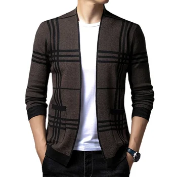 Есента и зимата са 2023, нова тенденция, мъжка мода, вязаный жилетка, пуловер, Корейското приталенное Мъжки ежедневното палто, сако, мъжко облекло