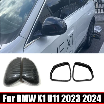 За BMW X1 U11 2023 2024 ABS Хром-карбоновое огледалото за обратно виждане, защита от дъжд, тампон за вежди, декорация за екстериора, аксесоари