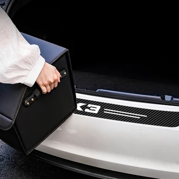 За BMW X3 G08 G01 F25 E83 Защита на задната броня на колата от надраскване Стикер на накладку багажника Стикер от въглеродни влакна
