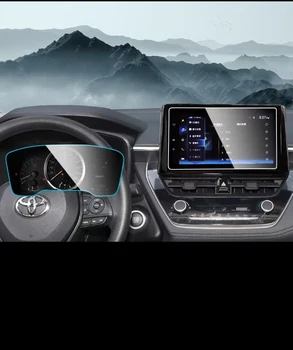 За Toyota Corolla Cross 2021-2023 Сензорен LCD-дисплей с закалено стъкло, GPS-навигация и защитно фолио за арматурното табло е от TPU