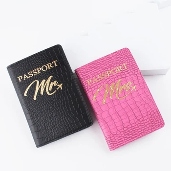 за корици за паспорти от изкуствена кожа с изображение на крокодил, притежател на кредитна карта, протектор за документи