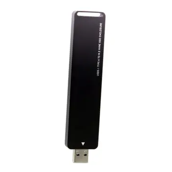 Кабел USB 3.0 за NVME M-key M. 2 NGFF SSD Външен адаптер PCBA Conveter с корпус за флаш диск Черен