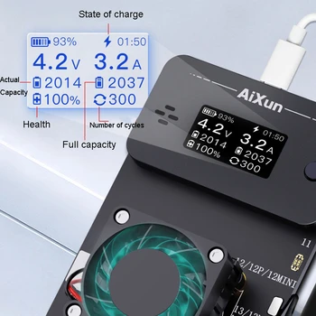 Калибратор на Батерията AIXUN BC01 За iPhone 11 12 13 14 Pro За Тестване на Кръговото на цикъла на Заряд-разряд на Батерията Ефективност се Повишава до 100%.