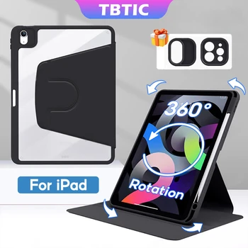 Калъф TBTIC със завъртане на 360 ° За iPad Air 4 5 10th 10.9 Pro 11 9th 8th 7th Поколение 10.2 In Mini 6 С един Слот за Молив