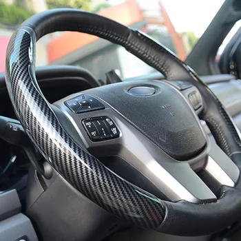 капачка дръжка на волана на колата е от въглеродни влакна 38 см за LADA Priora Sedan sport Калина Granta Vesta X-Ray визуален контрол