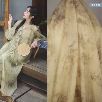 Китайската вятърна електроцентрала, окрашивающая цифрово принтом плат Sky Silk за тъкани Рокли Han, Старши Feeling, T2020