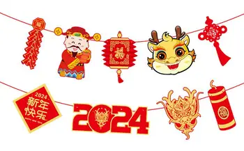 Китайски Коледен банер С Новогодишните украси за партита, на Гоблени за банери, Декоративен фестивал, нова година боядисани стени, Щастливи Гоблени