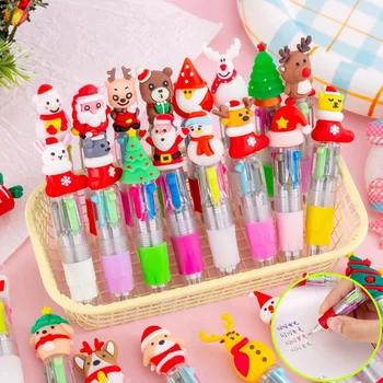 Коледни подаръци 4ШТ Химикалка писалка с лосем Дядо Коледа подаръци Украшение на Коледно парти Спомени в училищен офис Подаръци Сладки
