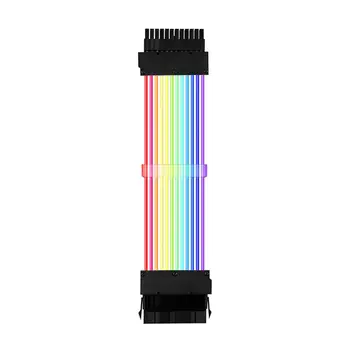 Комплект Удлинительных кабели с ръкави PCIe Неонового Цвят на дънна Платка на КОМПЮТЪР ARGB Конектор за Кабели С ръкави 24Pin / 2x8Pin 62Pin / 3x8Pin 62Pin PCI-E