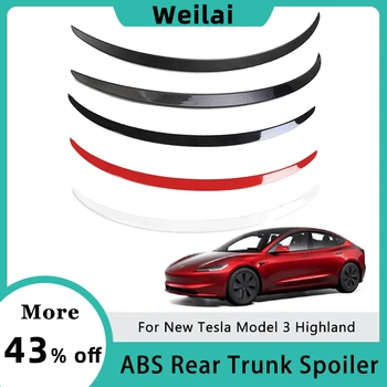 Крилата на задния спойлер за Tesla Model 3 Highland 2024 ABS с модел от въглеродни влакна, Задното Крило на багажника, Комплекти за подреждане на автомобили, Аксесоари