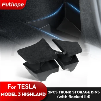 Кутия за съхранение в задния багажника Futhope за 2024 Tesla Model 3 Highland Space За украса на багажника