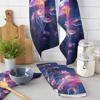 Кухненски кърпи с наклон под формата на медуза Впитывающая кърпа за съдове, Кърпа за съдове за кухня, Домакински Инструмент за почистване