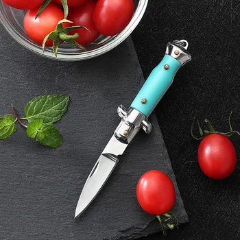 Кухненски нож за експресна разопаковане, острие от неръждаема стомана 440, ABS-дръжка, джобен сгъваем нож, EDC, Походный плодов нож