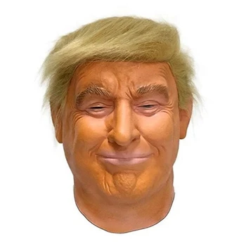 Латексова маска на лицето с пълна главата за фестивала маски, Хелоуин, Великден костюмированной на партито, феновете на председателите на cosplay, на Доналд Тръмп.