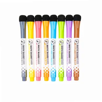 Магнитни маркери за сухо изтриване (8 опаковки) Маркери за бяла дъска с ластиками с ниско миризма за деца, аксесоари за учители за работа в клас на Wh