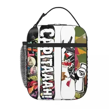 Маркова чанта за обяд Snowboard, обяд кутии, Симпатична чанта за обяд, термосумка-хладилник