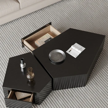 Маса от неръждаема стомана с чекмедже Дизайнерски модел Комбиниран плот във формата на малък апартамент за дома в хола