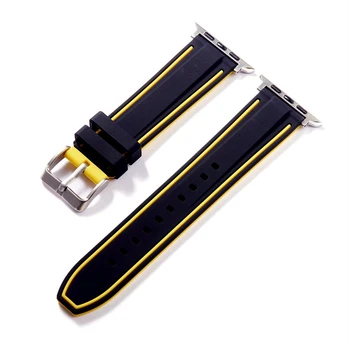 Меки силиконови въжета за Apple Watch 8 7 6 5 4 3 SE Водоустойчива гумена каишка за часовник 38/40/41 мм 42/44/45/49 мм за iwatch