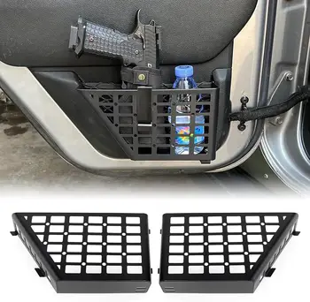 Метална Задна Врата Кутия За Съхранение на Странични Поставяне На Вратата Органайзер Скоростна Джобове за 2007-2018 Jeep Wrangler JK JKU 4 Врати и 2 елемента интериора на автомобила