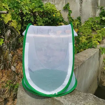 Мини оранжерия за растенията, Сгъваема Здрава защитна мрежа с прозрачен прозорец за отглеждане на растения и насекоми