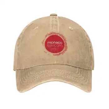 Модерен висококачествен деним, шапка с логото на Монако Телеком, вязаная капачка, бейзболна шапка