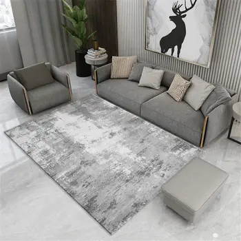 Модерен прост скандинавски килим, декоративни нескользящий килим сив цвят за спалня, подложка за подови настилки, килим, диван, масичка, стол за дневна, мат