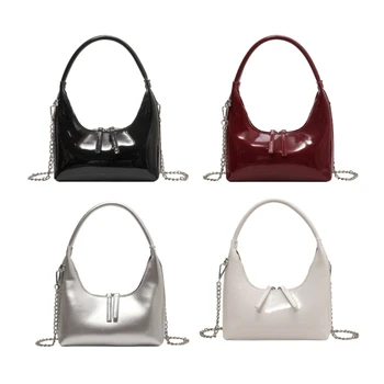 Модерна дамска чанта за подмишниците, с каишка-веригата, чанта през рамо, чанта през рамото - това е знак на почит към модата