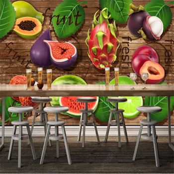 Модерни тапети Магазин Пресни плодове Промишленото украса на Стената Тапет Фон Супермаркет тапети papel de parede