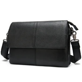 Мъжка чанта през рамо от естествена кожа, ежедневни чанти-клатч от мека волска кожа, за мъже мултифункционална чанта на китката