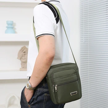Мъжки чанти през рамо, мъжки чанти през рамо, висококачествен найлон ежедневна чанта-месинджър, бизнес мъжки пътни чанти, чанти за мъже