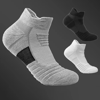 Мъжки чорапи Обикновена Утолщающие Велосипедни Трасета за Футболни Баскетболни и Футболни Чорапи-Спортни Мини Дебели Термо Чорапи Мъжки