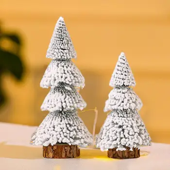Настолен мини коледно дърво, подпори за украса на масата, множество мини Коледно дърво, празнична украса на работния плот за новогодишната партита