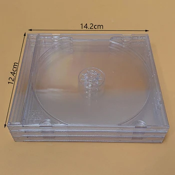 Нов 1 бр. Прозрачна пластмасова едно парче калъф за дискове ReadStar, калъф за cd-та, удебелена кутия за дискове CD и DVD, кутия за дискове 14,2 × 12,4 × 1,0 см