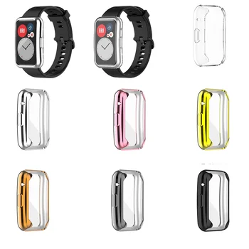 Нов защитен калъф за Huawei Watch Fit TIA-B09, ултра-мек калъф за smart часа от TPU, защитна броня, аксесоари за корпуса на
