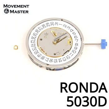 Нов Оригинален швейцарски Кварцов Механизъм RONDA 5030D Дата На 4 и 6 ръце 5030 Резервни Части За час Механизъм