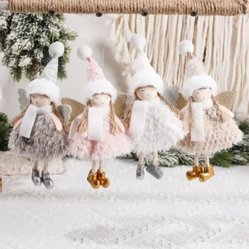 Нова Коледна елха, творчески висулка, висулка коледна украса, жаккардовая шапка, сладко малко момиче-Ангел, Миличка