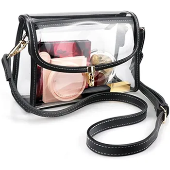 Нова прозрачна чанта, изработена от PVC, прозрачна кожена чанта, спортен женски портфейл, чанта през рамо, приети с трансграничен тенденция