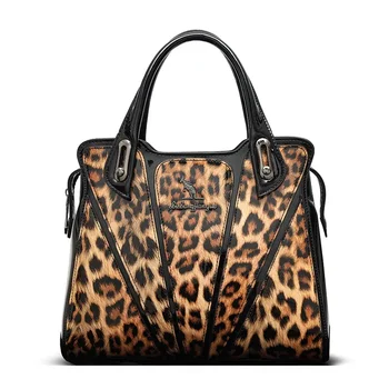 Нови модни леопардовые дамски чанти Европейския дизайн от лачена кожа, дамски чанти за през рамо, марка луксозна чанта през рамо за момичета