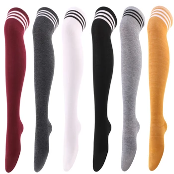 Нови Секси Дълги чорапи, Обикновена Шарени дамски чорапогащи над коляното, дамски топли чорапогащи за момичета 2023 г.