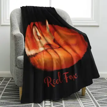 Одеало Red Fox Меко и топло покривало за легло с принтом Лесно за пътуване и къмпинг Лесно за пътуване и къмпинг за жени