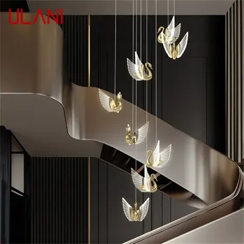 Окачен лампа ULANI Nordic Creative Swan, Подвесная полилей на стълбите, Модерни осветителни тела за дома трапезария