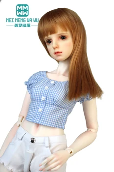 Подходяща за кукли 58-60 см, играчки 1/3 SD, кукла с шароварами, модни клетчатая риза, супер горещи къси панталони, подарък за момичета