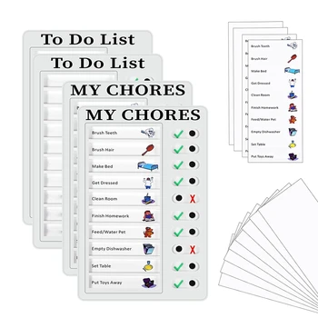 Портативна дъска за контролни списъци от 16 части Планер контролни листа Дневник Лист за изпълнение на домашни работи е Подвижна за многократна употреба