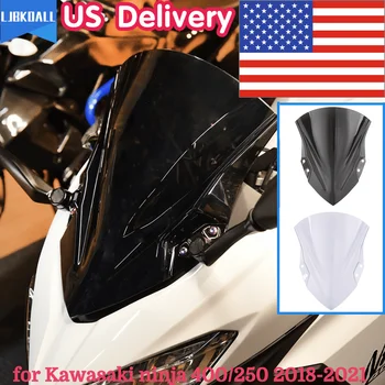 Предното стъкло на мотоциклет, Ветрозащитный екран, защитна козирка за Kawasaki Ninja 400 Ninja 250 2018 -2023 2020 2021