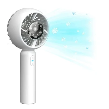 Преносим вентилатор Handheld Cool Fan Малък персонален ръчно Охлаждащ вентилатор електрически вентилатор за пътуване на открито на закрито Бял