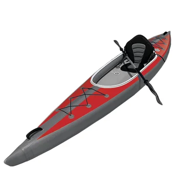 Продажба на едро на Риболовния Однокамерный Каяк Drop Бод Air Canoe PVC Лодка с Надуваем Каяк за един човек